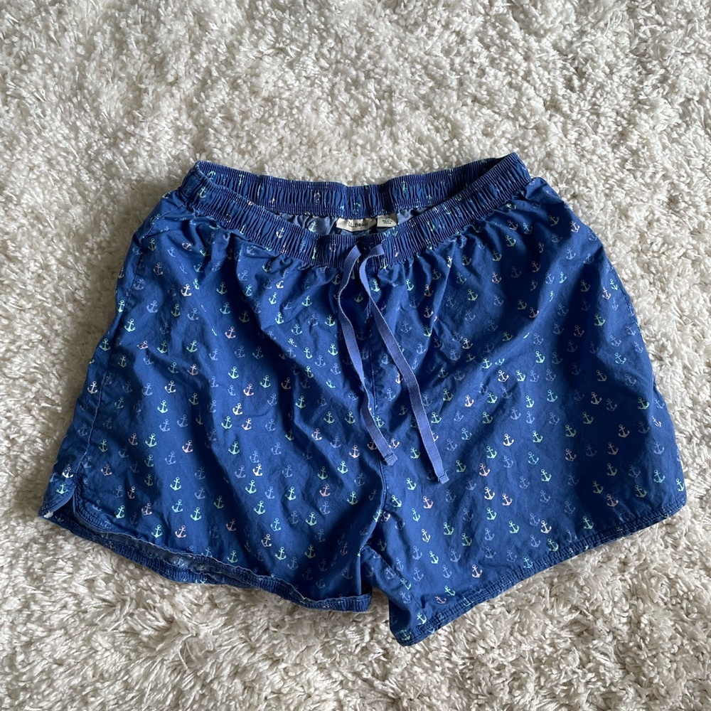 L.L. Bean Blue Anchor Shorts